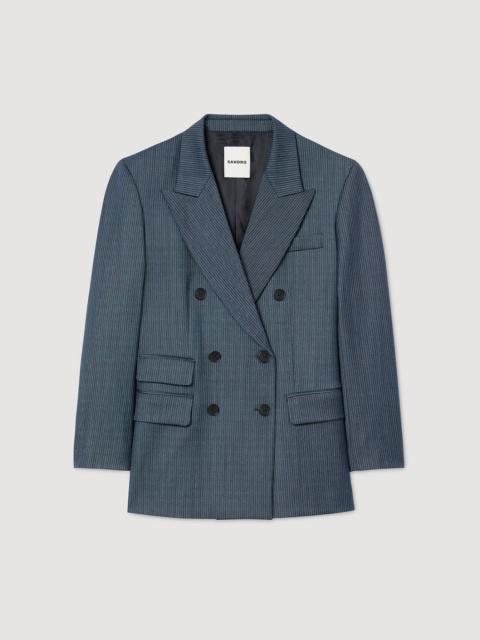 Sandro STRIPED TAILORED JACKET