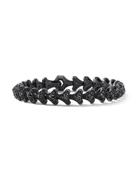 DAVID YURMAN Men's Armory Link Bracelet in Titanium - Black Diamond