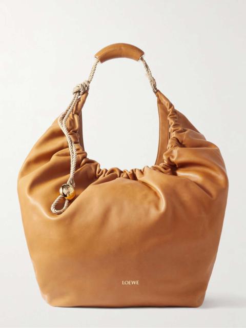 Loewe + Paula's Ibiza Squeeze XL Rope-Trimmed Leather Tote Bag