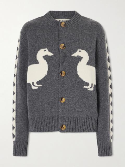 S.S.DALEY Intarsia Wool Cardigan