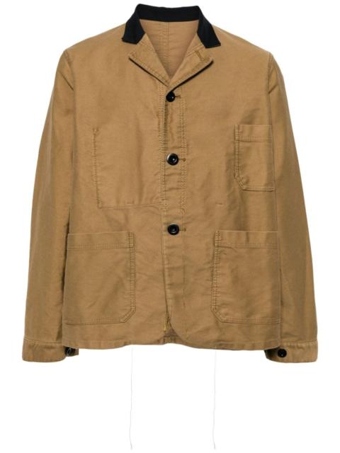 sacai single-breasted shirt jacket