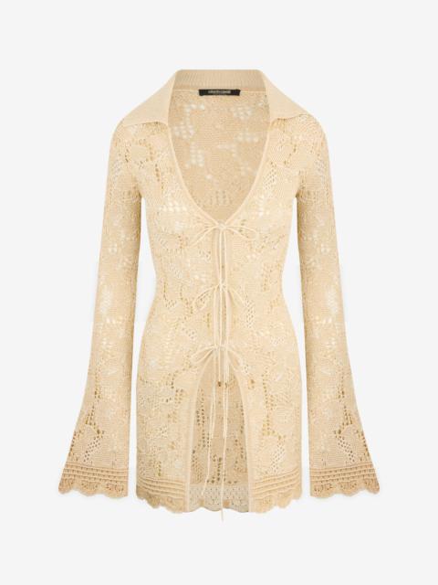 Roberto Cavalli Jaguar Crochet Cardigan