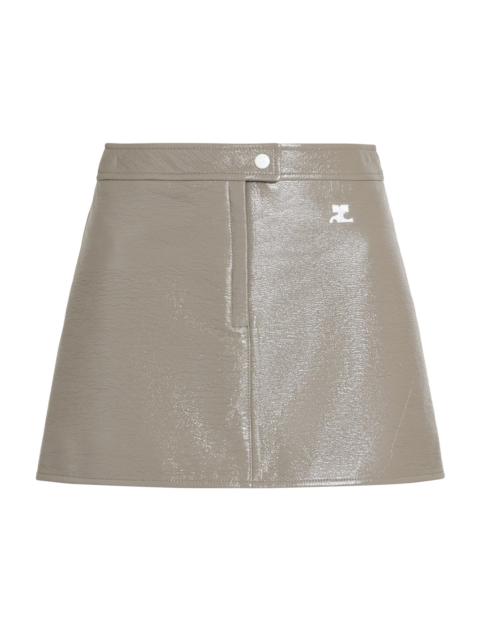 courrèges Women's Vinyle Reedition Miniskirt - Light Mocha