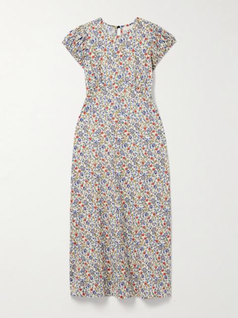 DÔEN Rhodia Floral-print Organic Cotton-voile Midi Dress