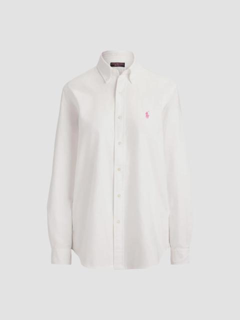 Polo Ralph Lauren Women's Embroidered Pony Cotton Oxford Button-Front Shirt - White