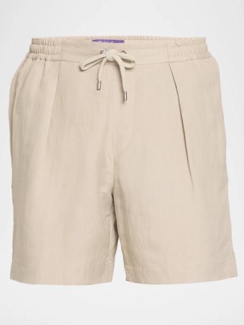 Ralph Lauren Men's Silk-Linen Drawstring Shorts