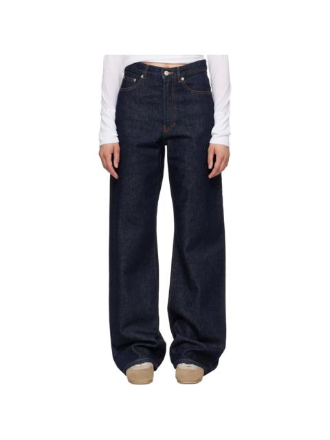 Dries Van Noten Navy Five-Pocket Jeans