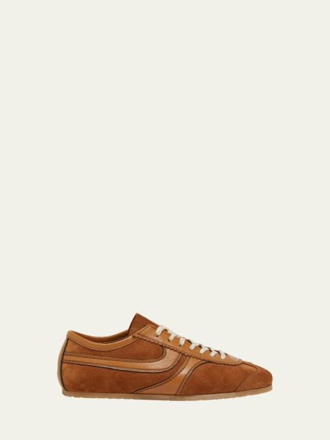 Dries Van Noten Mixed Leather Retro Runner Sneakers