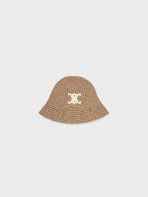 CELINE triomphe cloche beanie in cashmere