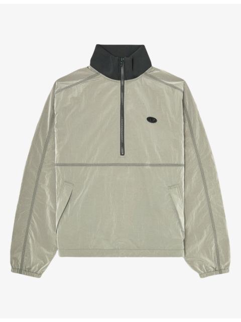 Diesel Half-Zip Crinkle Nylon Jacket