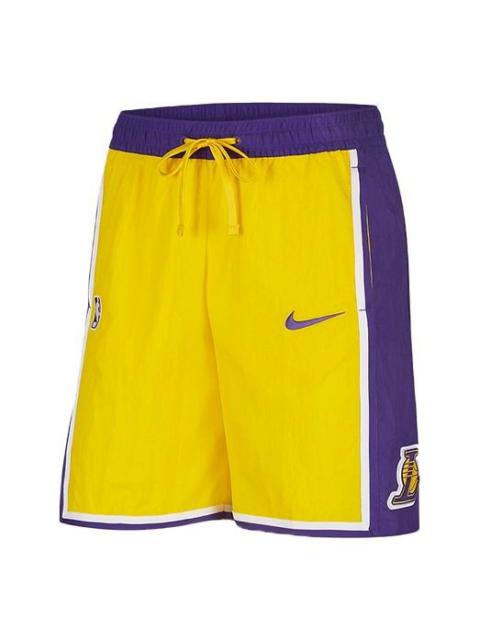 Nike Nike Los Angeles Lakers Courtside Heritage Nba Lacing Sports Shorts Amarillo Yellow CV5603-728