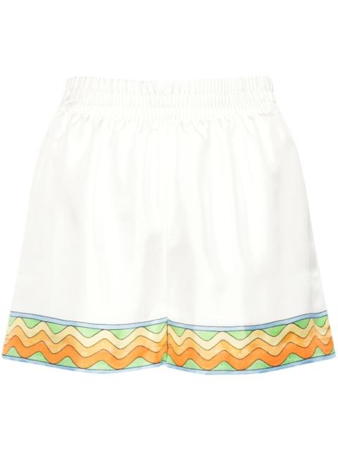 Afro Cubism silk shorts