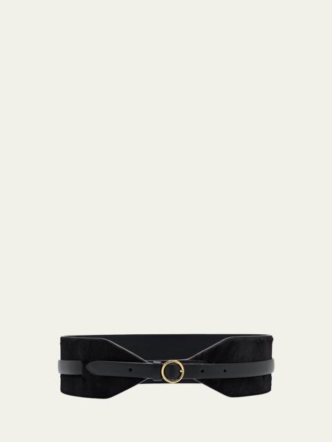 Alaïa Pony Hair Leather Wide Belt