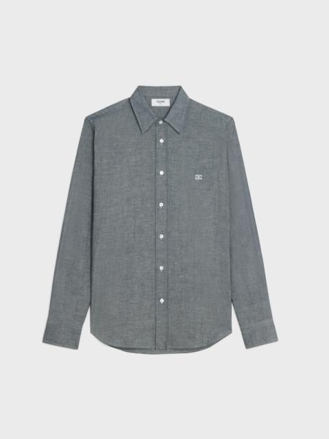 CELINE loose shirt in light chambray cotton
