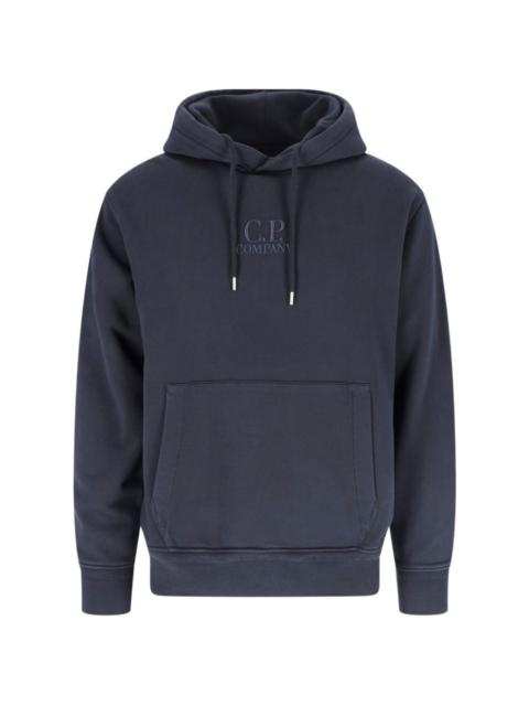 C.P. Company long-sleeve logo-detail hoodie