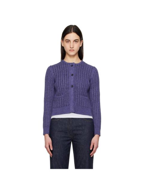 JW Anderson Purple Cropped Buttoned Cardigan