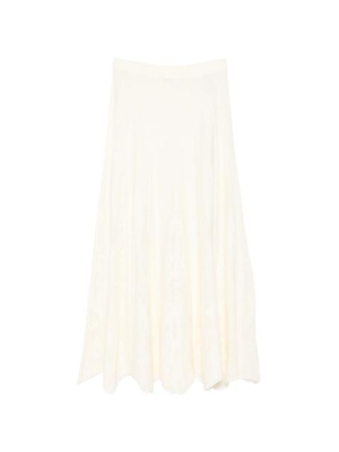 ba&sh Serta openwork midi skirt