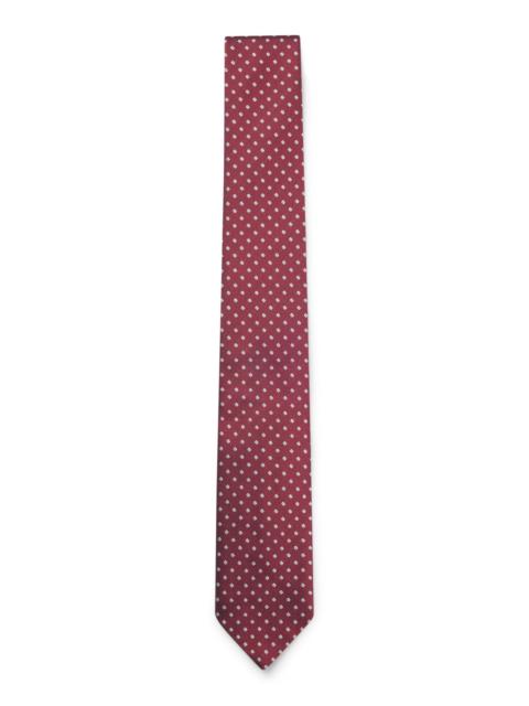 BOSS SILK-BLEND TIE WITH MICRO PATTERN