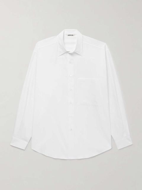 AURALEE Oversized Washed Cotton-Poplin Shirt