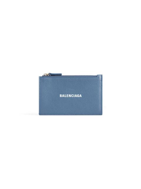 BALENCIAGA Men's Cash Large Long Coin And Card Holder  in Blue