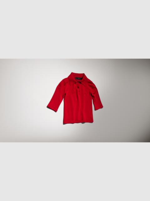 GUCCI Fine stretch knit silk polo shirt