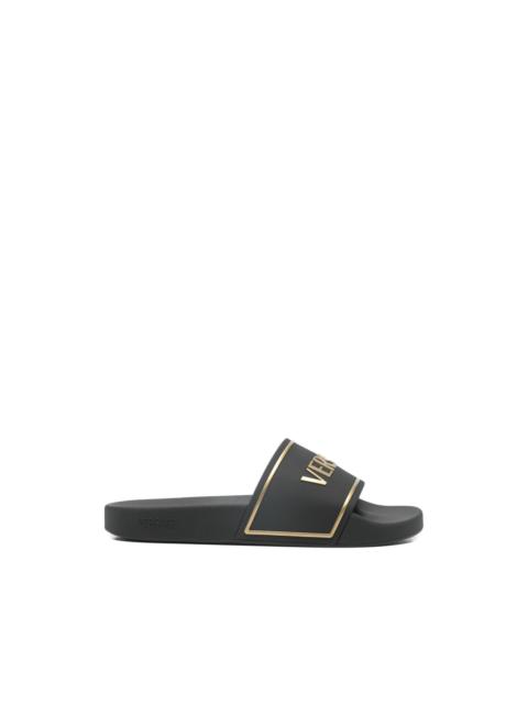 VERSACE logo-embossed slides