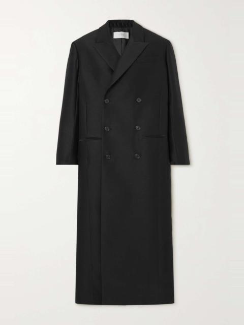 The Row Catena oversized wool and silk-blend cady coat