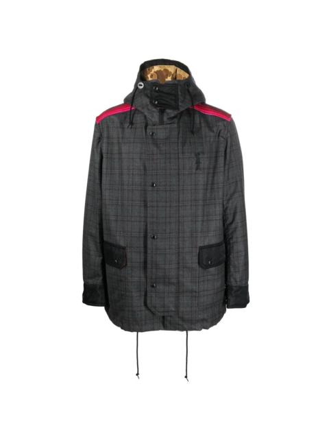 Junya Watanabe MAN check-pattern hooded coat