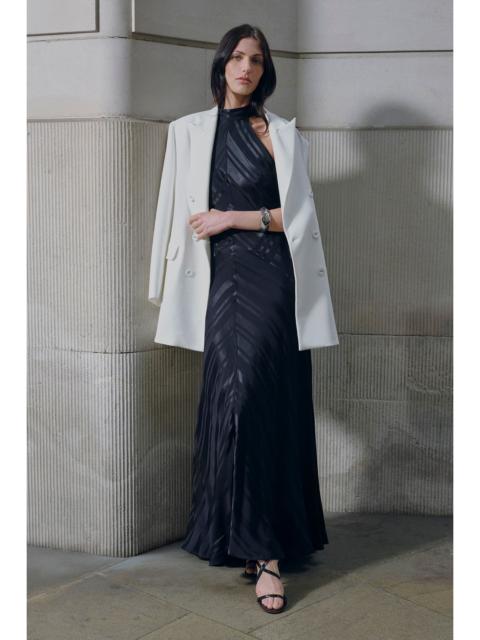 KAREN MILLEN Tailored Double Breasted Ruched Sleeve Blazer