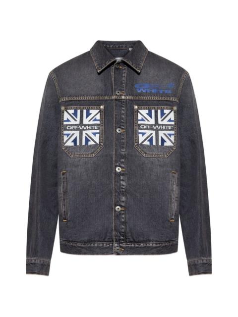 Off-White flag-patch cotton jacket