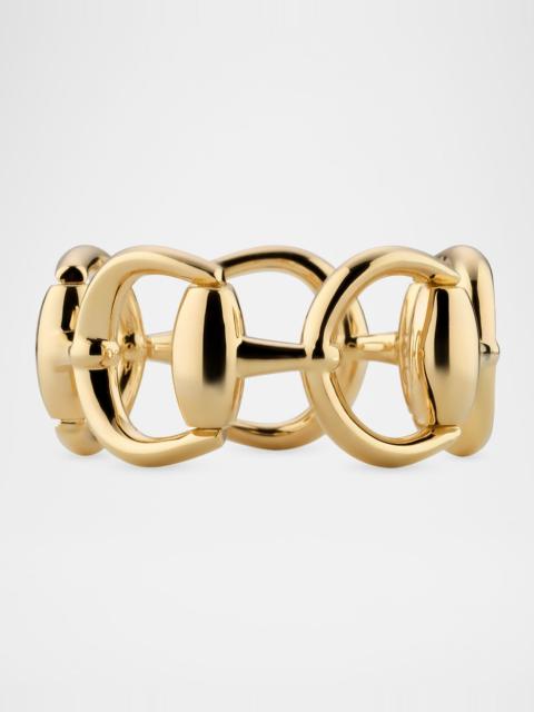 GUCCI Horsebit 18K Yellow Gold Eternity Ring