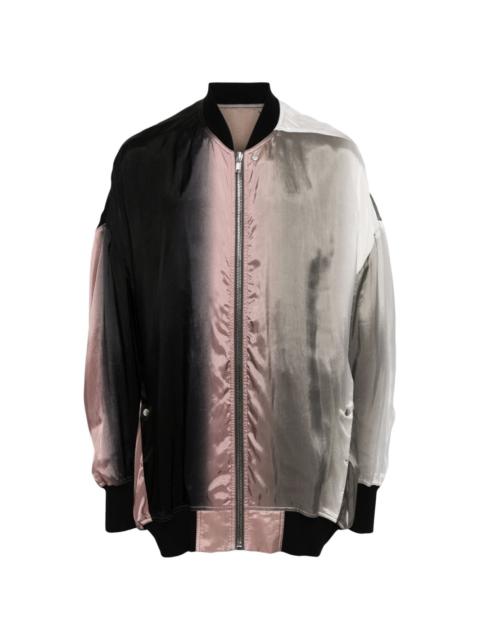 gradient-effect bomber jacket