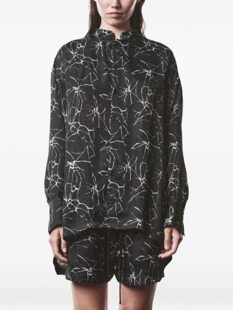 thom/krom marble-print shirt