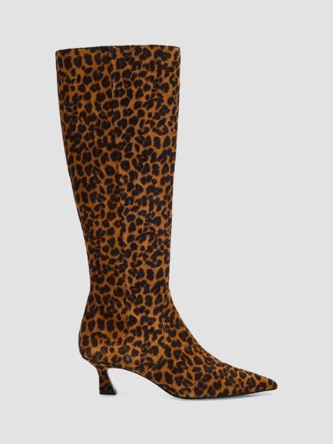 Stuart Weitzman Women's Vinnie 50MM Leopard-Print Suede Knee-High Boots - Leopard