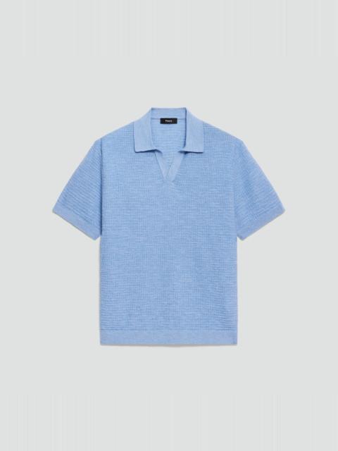 Theory Brenan Polo Shirt in Pacific Linen