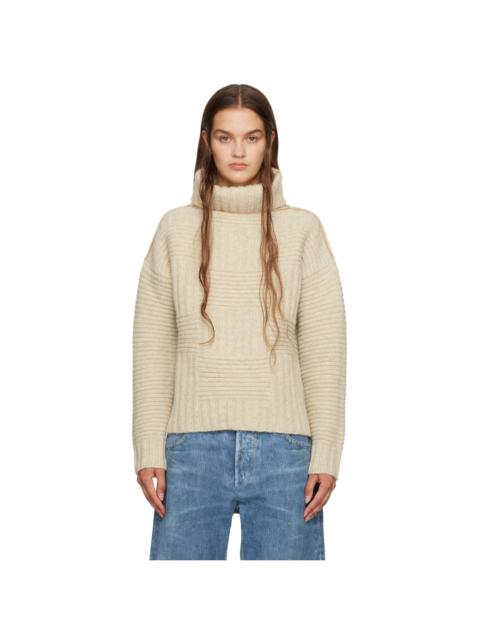 Beige Intreccio Turtleneck