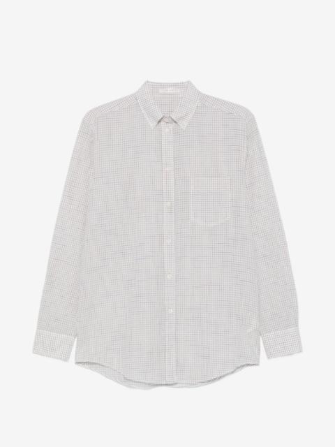 The Row Dalan check-pattern long-sleeve shirt