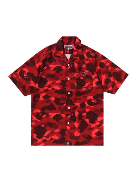 トップス A BATHING APE LINE CAMO TERRY TOWEL POLO A BATHING APE® BAPE Line Camo Terry Towel Ape Head One Point