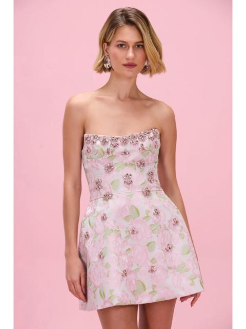 PatBO GARDEN JACQUARD EMBROIDERED MINI DRESS