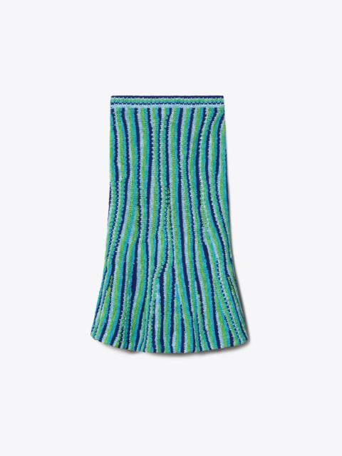 TORY BURCH Striped Cotton Skirt