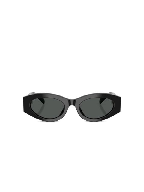 TORY BURCH oval-frame embellished sunglasses