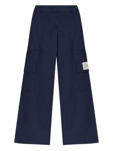 Off-White patch-pocket wide-leg trousers