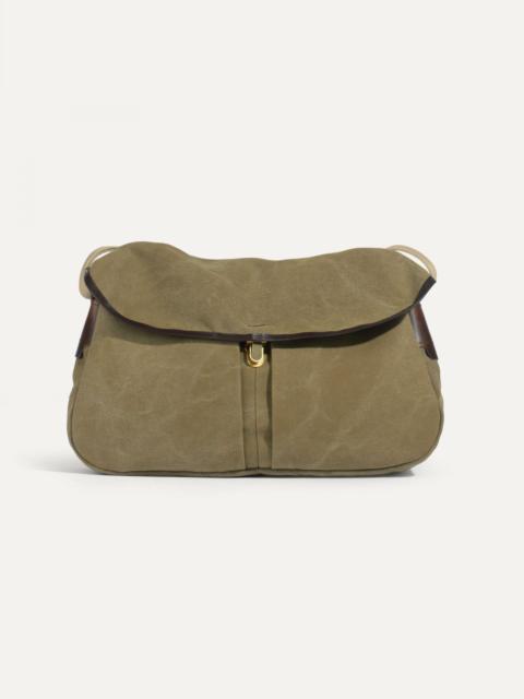 Bleu de Chauffe LÉON MESSENGER BAG - KHAKI US STONEWAHED