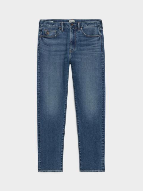 TODD SNYDER High-Rise Slim Stretch Jean in Medium Indigo