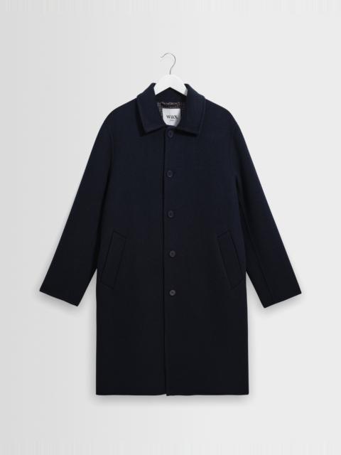 Wax London Stan - Navy Double Face Car Coat