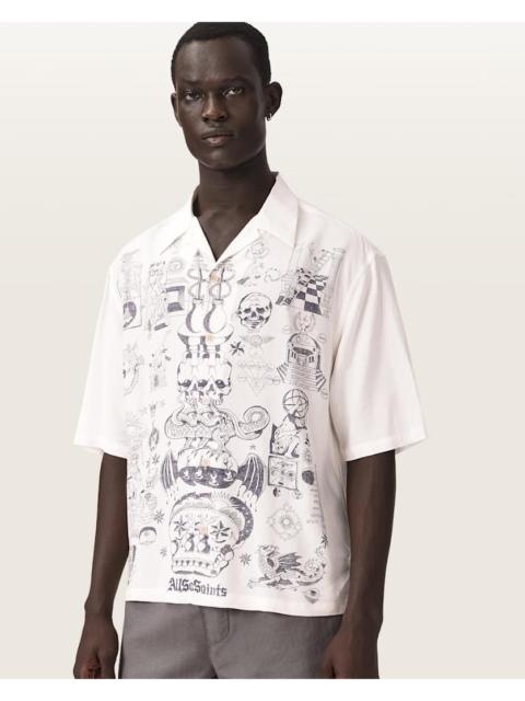 ALLSAINTS IGNIS OVERSIZED SHORT SLEEVE PRINTED SHIRT