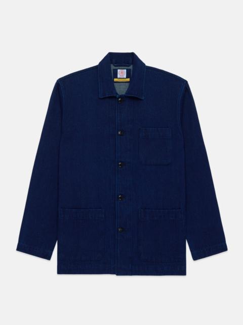 J. PRESS HANDLOOMED INDIGO SHIRT JACKET