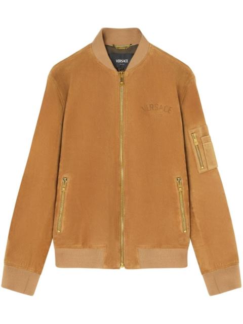 VERSACE suede bomber jacket