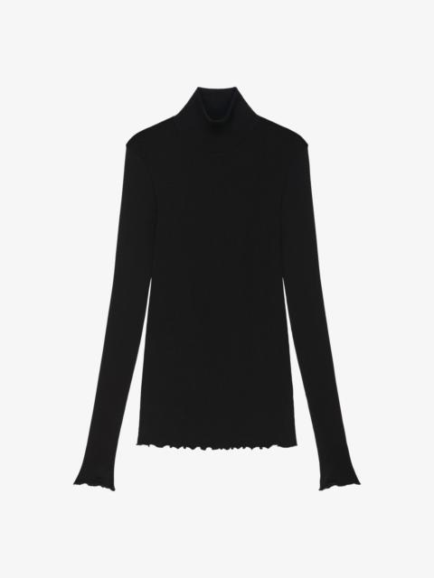Givenchy OPEN BACK SWEATER IN RIBBED SILK