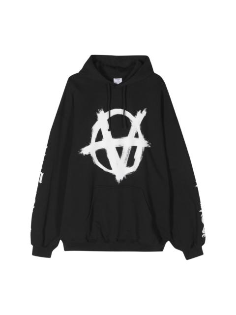 VETEMENTS Anarchy-print cotton hoodie